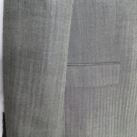 RALPH LAUREN MENS Sport Coat Blazer GRAY Herringbone SILK & WOOL 46L - Picture 5 of 10